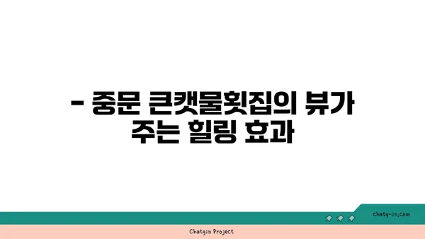 중문 큰캣물횟집: 제주에서 오션뷰와 맛집을 함께 즐기세요