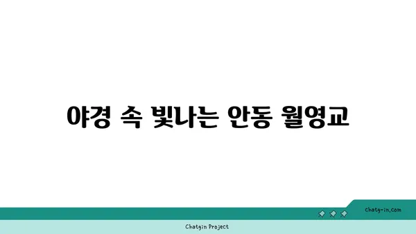 안동 월영교: 야경이 환한 안동의 상징