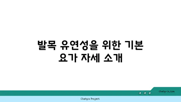 발목 유연성 강화를 위한 요가 명상법 추천