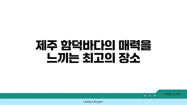 제주 함덕바다를 감상하는 야호비치하우스의 오션뷰