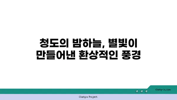 별빛 쏟아지는 하늘과 야경이 아름다운 청도 렛츠캠핑