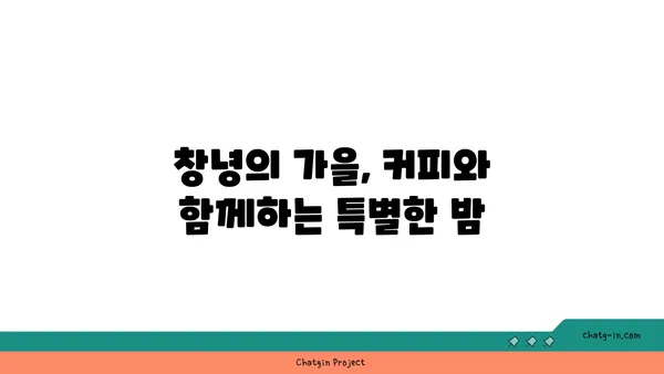 창녕 알리스타 케냐 커피점: 단풍이 물드는 야경을 즐기며 커피 한 잔