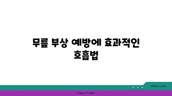 무릎 부상 예방을 위한 요가 루틴