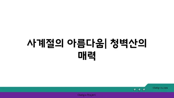 청벽산 전망대에서 공주의 멋진 경치를 감상하세요