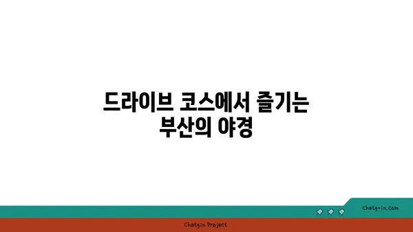 부산의 야경 드라이브 명소: 호천마을