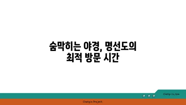 울산의 숨막히는 야경을 만나는 명선도