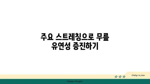 무릎 관절 보호를 위한 요가 스트레칭 루틴