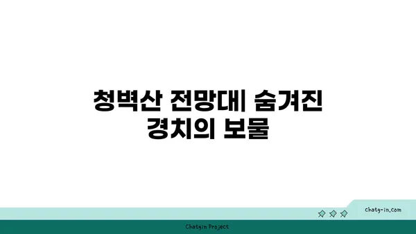 청벽산 전망대에서 공주의 멋진 경치를 감상하세요