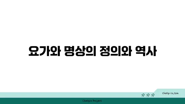 요가와 명상의 차이점 및 공통점