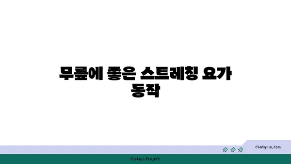 무릎 유연성 강화 요가 자세 추천