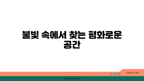 도시의 불빛 가운데 떠 있는 오아시스