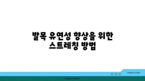 발목 근육 강화를 위한 아이엔가 요가 스트레칭