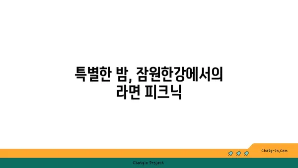 잠원한강공원에서 야경과 라면 즐기기