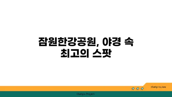 잠원한강공원의 야경 속 라면과 별빛