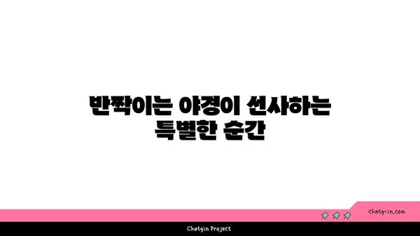 한강의 반짝이는 야경을 탐험