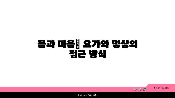 요가와 명상의 차이점 및 공통점