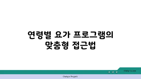 연령별 요가와 심리적 안정의 관계