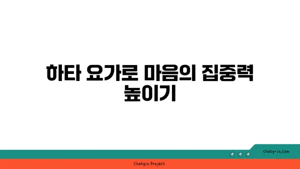 요가 종류별 집중력 향상 방법