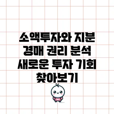 소액투자와 지분 경매 권리 분석: 새로운 투자 기회 찾아보기