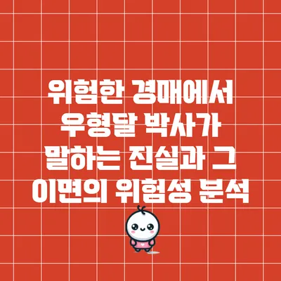 위험한 경매에서 우형달 박사가 말하는 진실과 그 이면의 위험성 분석
