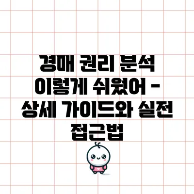 경매 권리 분석 이렇게 쉬웠어? - 상세 가이드와 실전 접근법