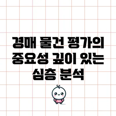 경매 물건 평가의 중요성: 깊이 있는 심층 분석