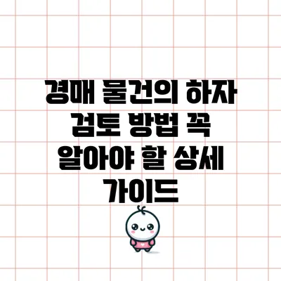 경매 물건의 하자 검토 방법: 꼭 알아야 할 상세 가이드