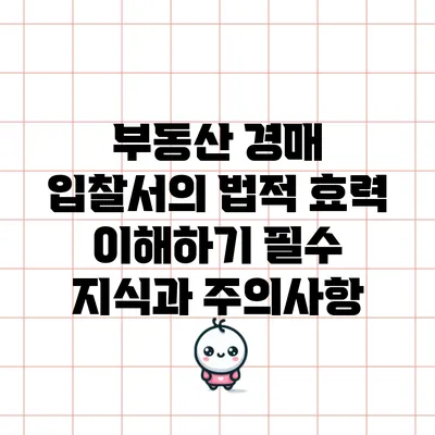 부동산 경매 입찰서의 법적 효력 이해하기: 필수 지식과 주의사항