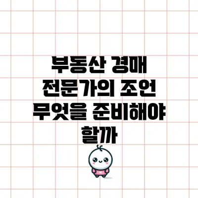 부동산 경매 전문가의 조언: 무엇을 준비해야 할까?