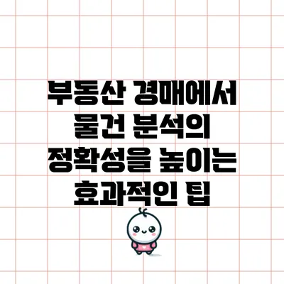 부동산 경매에서 물건 분석의 정확성을 높이는 효과적인 팁