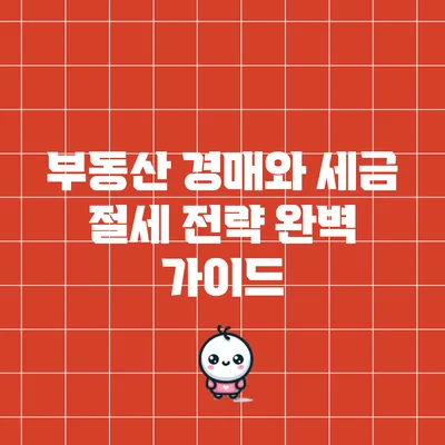 부동산 경매와 세금 절세 전략 완벽 가이드