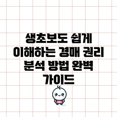 생초보도 쉽게 이해하는 경매 권리 분석 방법 완벽 가이드