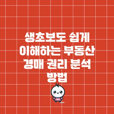 생초보도 쉽게 이해하는 부동산 경매 권리 분석 방법