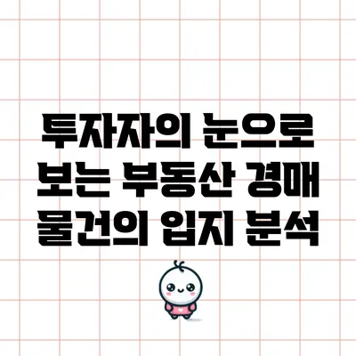 투자자의 눈으로 보는 부동산 경매 물건의 입지 분석
