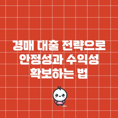 경매 대출 전략으로 안정성과 수익성 확보하는 법