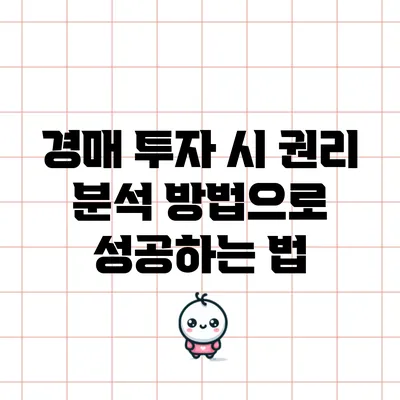 경매 투자 시 권리 분석 방법으로 성공하는 법