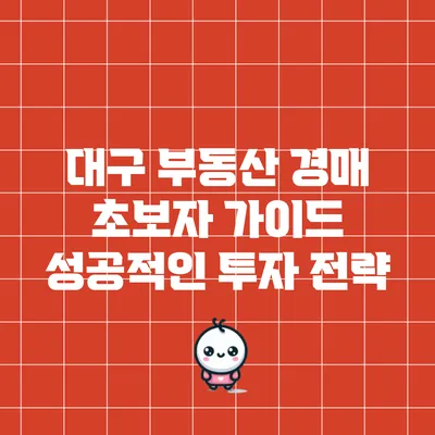 대구 부동산 경매 초보자 가이드: 성공적인 투자 전략