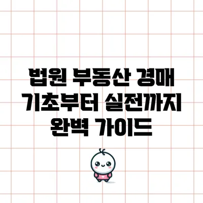 법원 부동산 경매 기초부터 실전까지 완벽 가이드