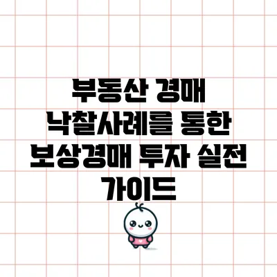 부동산 경매 낙찰사례를 통한 보상경매 투자 실전 가이드