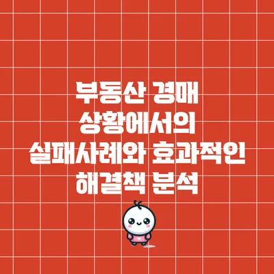 부동산 경매 상황에서의 실패사례와 효과적인 해결책 분석