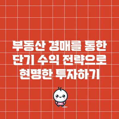 부동산 경매를 통한 단기 수익 전략으로 현명한 투자하기