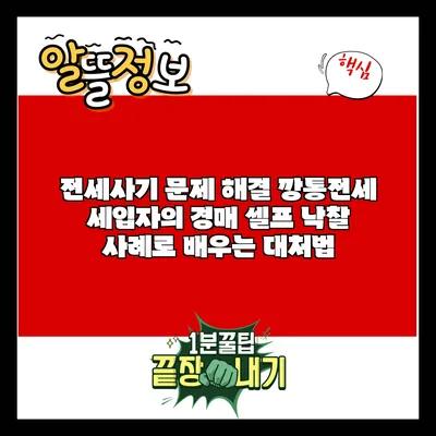 전세사기 문제 해결: 깡통전세 세입자의 경매 셀프 낙찰 사례로 배우는 대처법