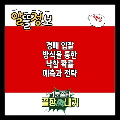 경매 입찰 방식을 통한 낙찰 확률 예측과 전략
