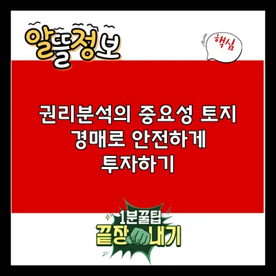 권리분석의 중요성: 토지 경매로 안전하게 투자하기