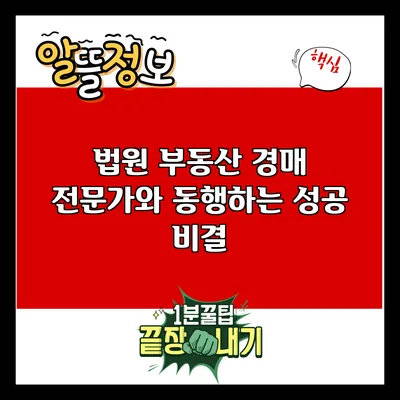 법원 부동산 경매 전문가와 동행하는 성공 비결