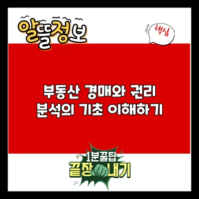 부동산 경매와 권리 분석의 기초 이해하기