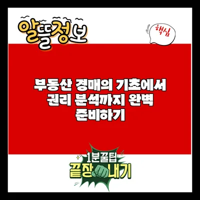 부동산 경매의 기초에서 권리 분석까지 완벽 준비하기